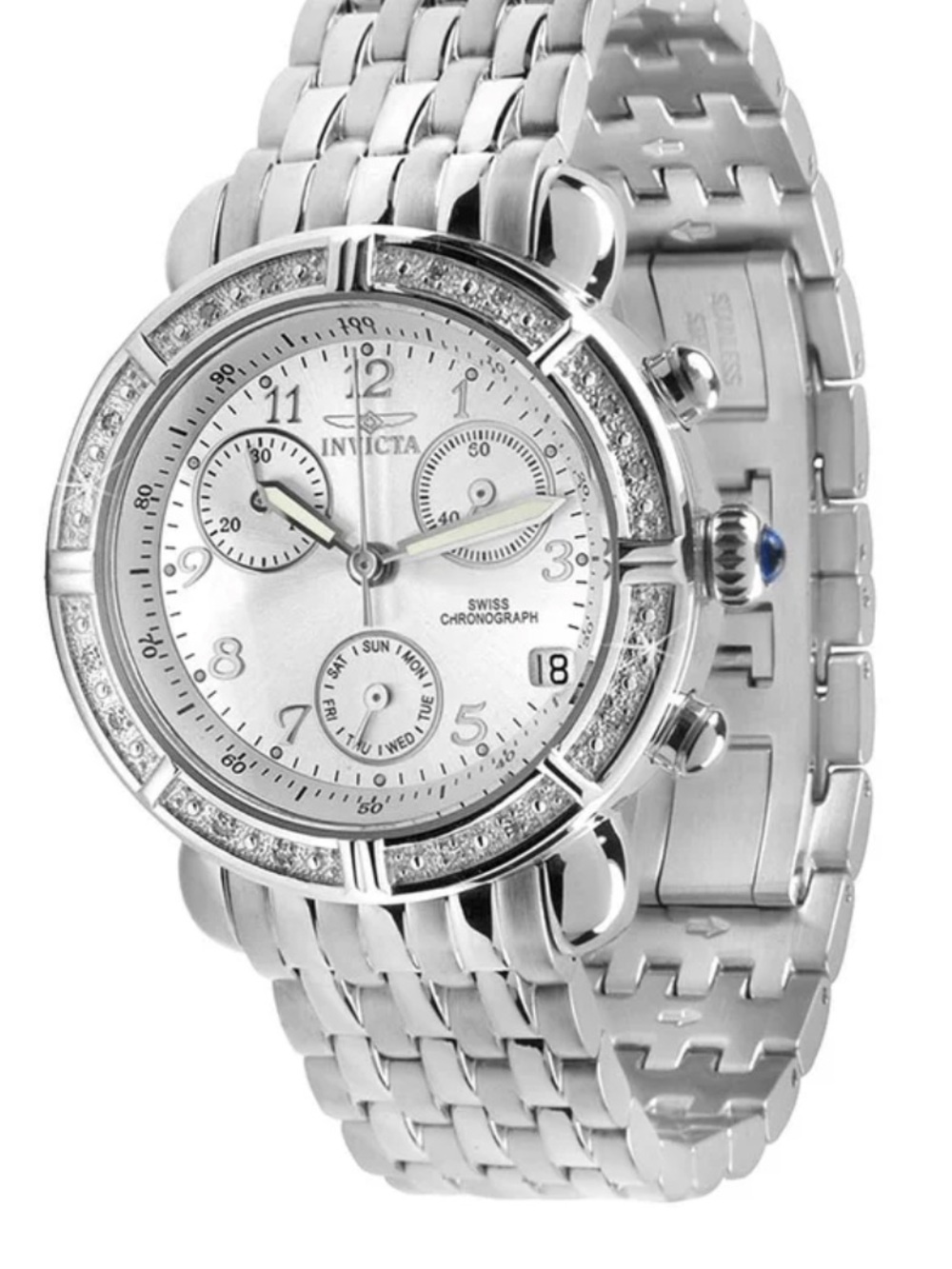 Invicta Women's 5369 Wildflower Chronograph Steel Bracelet Diamond Watch